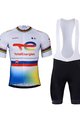 BONAVELO Cyklistický krátký dres a krátké kalhoty - TOTAL ENERGIES 2023 - žlutá/černá/bílá/modrá