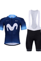 BONAVELO Cyklistický krátký dres a krátké kalhoty - MOVISTAR 2024 - černá/modrá
