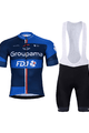 BONAVELO Cyklistický krátký dres a krátké kalhoty - GROUPAMA FDJ 2024 - modrá/černá
