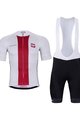 BONAVELO Cyklistický krátký dres a krátké kalhoty - POLAND I. - bílá/černá/červená