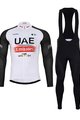 BONAVELO Cyklistický zimní dres a kalhoty - UAE 2024 WINTER - černá/bílá/červená