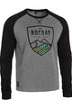 ROCDAY Cyklistické triko s dlouhým rukávem - CREST - černá/šedá
