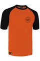 ROCDAY Cyklistický dres s krátkým rukávem - GRAVEL - černá/oranžová