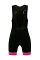 Santini Cyklistické kalhoty krátké s laclem - GS KIDS - růžová/černá