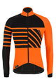 SANTINI Cyklistický dres s dlouhým rukávem zimní - SVOLTA WINTER - černá/oranžová