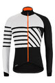 SANTINI Cyklistický dres s dlouhým rukávem zimní - SVOLTA WINTER - bílá/černá