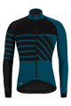 SANTINI Cyklistický dres s dlouhým rukávem zimní - SVOLTA WINTER - černá/modrá