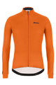 SANTINI Cyklistický dres s dlouhým rukávem zimní - COLORE WINTER - oranžová