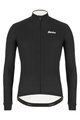 SANTINI Cyklistický dres s dlouhým rukávem zimní - COLORE WINTER - černá