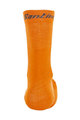 SANTINI Cyklistické ponožky klasické - WOOL - oranžová