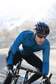 SANTINI Cyklistická zateplená bunda - COLORE - modrá