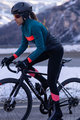 SANTINI Cyklistické kalhoty dlouhé s laclem - CORAL BENGAL LADY - černá/růžová