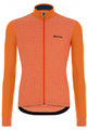 SANTINI Cyklistický zimní dres a kalhoty - COLORE PURO WINTER - oranžová/černá