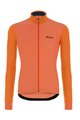 SANTINI Cyklistický dres s dlouhým rukávem zimní - COLORE PURO WINTER - oranžová