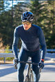 SANTINI Cyklistický dres s dlouhým rukávem zimní - COLORE PURO WINTER - modrá