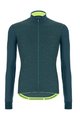 SANTINI Cyklistický dres s dlouhým rukávem zimní - COLORE PURO WINTER - zelená