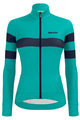 SANTINI Cyklistický zimní dres a kalhoty - CORAL B. LADY WINTER - modrá/světle modrá
