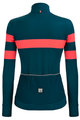 SANTINI Cyklistický zimní dres a kalhoty - CORAL B. LADY WINTER - černá/modrá/růžová