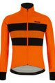 SANTINI Cyklistická zateplená bunda - COLORE BENGAL WINTER - oranžová