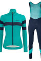 SANTINI Cyklistický zimní dres a kalhoty - CORAL B. LADY WINTER - modrá/světle modrá