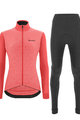 SANTINI Cyklistický zimní dres a kalhoty - COLORE PURO LADY WNT - růžová/černá
