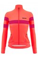 SANTINI Cyklistický zimní dres a kalhoty - CORAL BENGAL+OMNIA W - černá/růžová