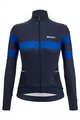 SANTINI Cyklistický zimní dres a kalhoty - CORAL BENGAL+OMNIA W - černá/modrá