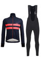 SANTINI Cyklistická zimní bunda a kalhoty - COLORE HALO + LAVA - modrá/černá