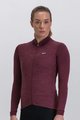 SANTINI Cyklistický dres s dlouhým rukávem zimní - PURE LADY - bordó