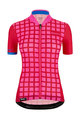 SANTINI Cyklistický dres s krátkým rukávem - SLEEK GRIDO - modrá/růžová