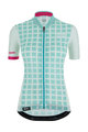 SANTINI Cyklistický dres s krátkým rukávem - SLEEK GRIDO - růžová/zelená