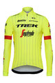 SANTINI Cyklistický dres s dlouhým rukávem zimní - TREK SEGAFREDO 2018 - žlutá/černá