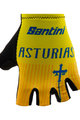 SANTINI Cyklistické rukavice krátkoprsté - LA VUELTA 2019 - žlutá/modrá