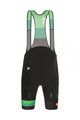 Santini Cyklistické kalhoty krátké s laclem - LA VUELTA 2021 - černá/zelená