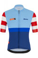SANTINI Cyklistický dres s krátkým rukávem - LA VUELTA 2021 - modrá