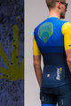 SANTINI Cyklistický dres s krátkým rukávem - LA VUELTA 2021 - žlutá/modrá