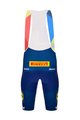 SANTINI Cyklistické kalhoty krátké s laclem - LIDL TREK 2024 TEAM ORIGINAL - červená/modrá