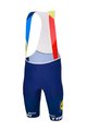 SANTINI Cyklistické kalhoty krátké s laclem - LIDL TREK 2024 TEAM ORIGINAL - červená/modrá
