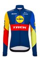 SANTINI Cyklistický dres s dlouhým rukávem zimní - LIDL TREK 2024 - žlutá/červená/modrá
