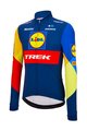 SANTINI Cyklistický dres s dlouhým rukávem zimní - LIDL TREK 2024 - žlutá/červená/modrá