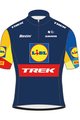 SANTINI Cyklistický dres s krátkým rukávem - LIDL TREK 2024 KIDS - žlutá/červená/modrá