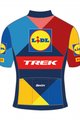 SANTINI Cyklistický dres s krátkým rukávem - LIDL TREK 2024 KIDS - žlutá/červená/modrá