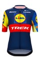 SANTINI Cyklistický dres s krátkým rukávem - LIDL TREK 2024 LADY - modrá/žlutá/červená