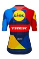 SANTINI Cyklistický dres s krátkým rukávem - LIDL TREK 2024 LADY - modrá/žlutá/červená