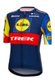 SANTINI Cyklistický dres s krátkým rukávem - LIDL TREK 2024 LADY - modrá/žlutá/červená