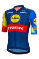 SANTINI Cyklistický dres s krátkým rukávem - LIDL TREK 2024 TEAM ORIGINAL - červená/žlutá/modrá