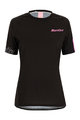 SANTINI Cyklistický dres s krátkým rukávem - SASSO MTB LADY - černá/růžová