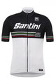 SANTINI Cyklistický dres s krátkým rukávem - BEAT - černá/bílá