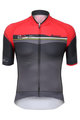 SANTINI Cyklistický dres s krátkým rukávem - SLEEK PLUS - černá/červená