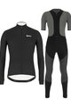 SANTINI Cyklistický zimní dres a kalhoty - COLORE WINTER - černá/šedá